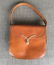 Vintage Handbag Purse by Dofan France Brown Leather Made in France