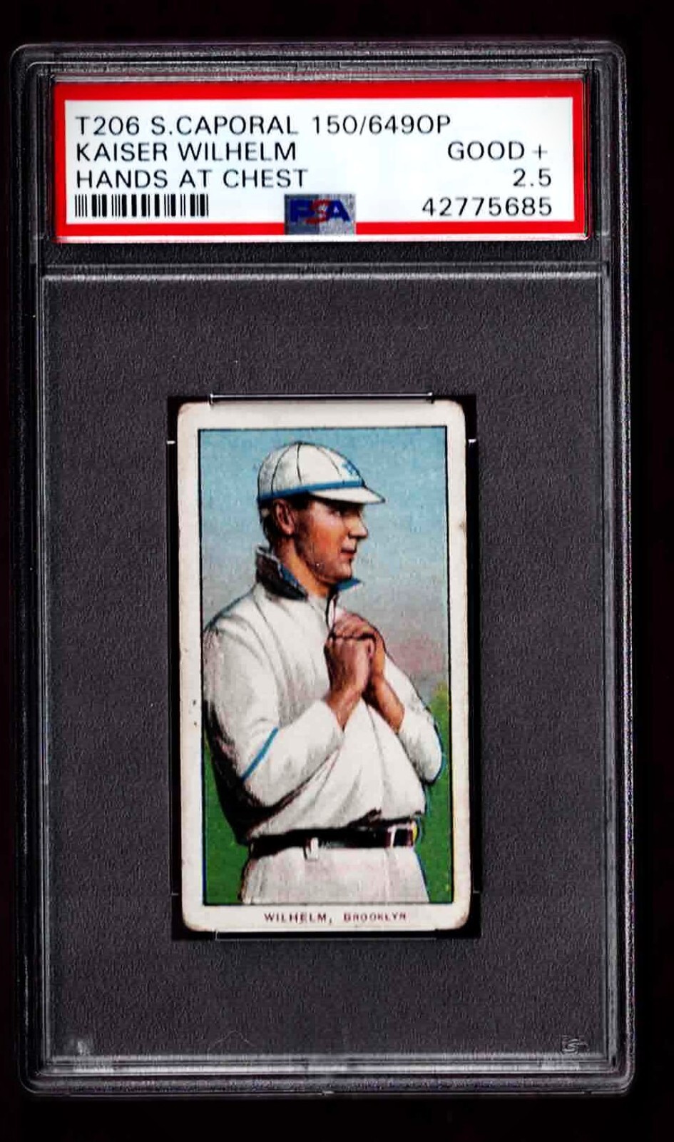 1909 T206 Kaiser Wilhelm Brooklyn Superbas PSA 2.5