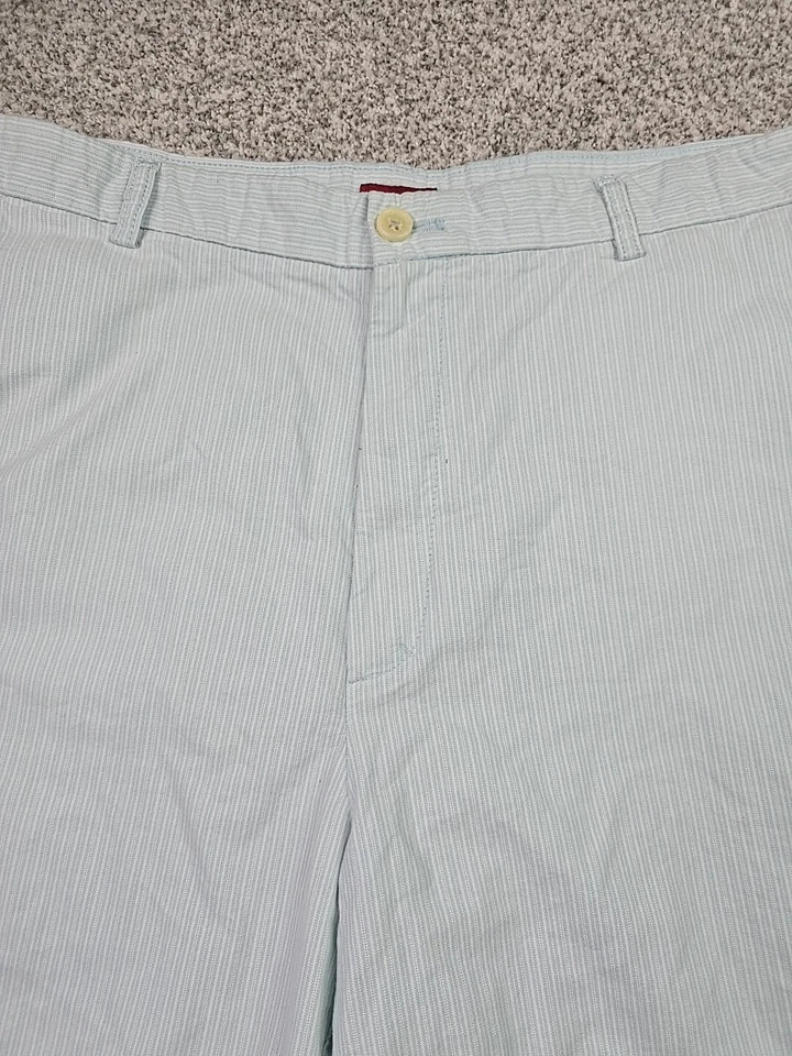 Pantalones Cortos Izod Para Hombres 38 Azul Rayas Chino Informal Cómodo Preppy Golf Playa Foto 3 de 4