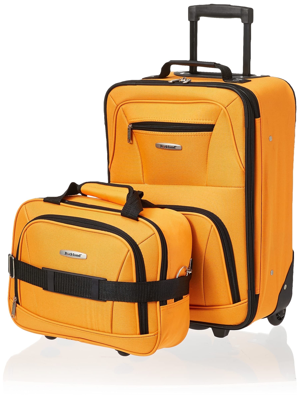 Rockland Expandable Softside Upright Luggage Set in Orange, 2-Piece 14
