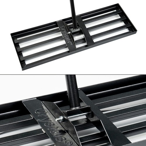 Rastrillo nivelador de césped 30"x10" nivel herramienta de césped con mango extendido de acero de 75" - negro - Imagen 4 de 10