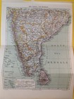 1930s India Front - Southern Part- Vintage Geography Maps Original 10X13" C22-3