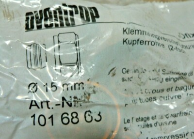 OVENTROP 101 68 63 COPPER TUBE KUPFERROHR