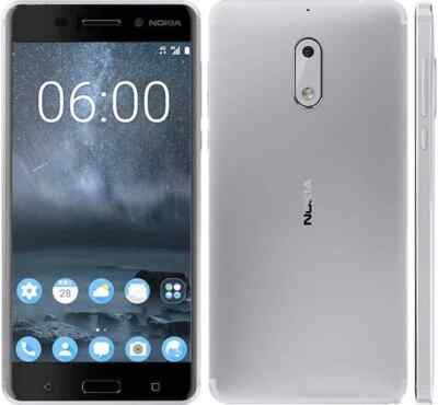 USED - Nokia 6 64GB Dual Sim (FACTORY UNLOCKED) 5.5'' HD 4GB RAM Silver
