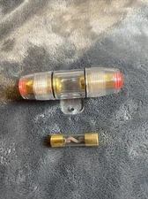 IMC Audio In-Line 4/8 Gauge AGU Fuse Holder with (1) 50 Amp Fuse for Car Audio