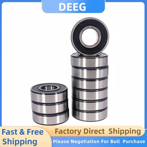DEEG 10 PCS 6001 RS 12x28x8mm Sealed Ball bearings Suitable for Motors, Wheels