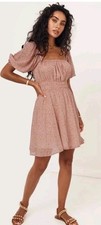 Spell & The Gypsy Play Dress Rae Mini Dusty Pink Size XL SP8