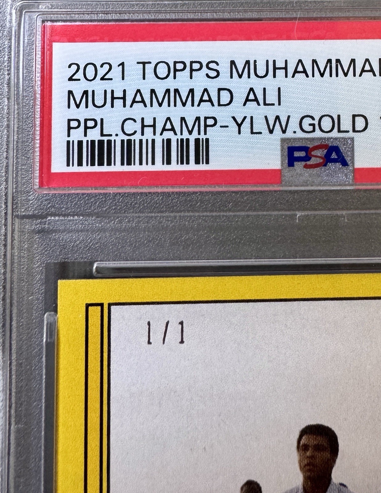 2021 Topps Muhammad Ali The People's Champ #47 - Gold 1/1, PSA 8 view 2