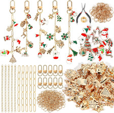 364 Pcs Keychain Making Kit - DIY Bag Charm Kit with Box