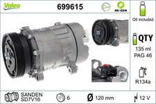 Kompressor Klimaanlage VALEO RE-GEN - AT 699615 +102.34€ Pfand 12V für VW GOLF 3