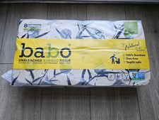 100% Bamboo Toilet Paper 8 Pk 3 Ply Unbleached Sustainable BABO - SHIPS FAST!