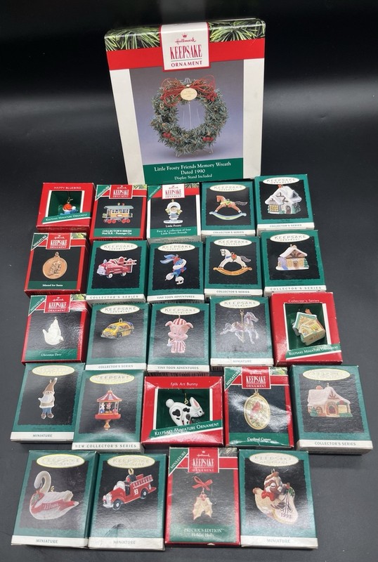 25 Hallmark Christmas Ornament Keepsake Miniature - Tiny Toon - 1980 to 1990