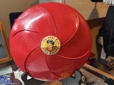 LiL Abner Pipco Flying disc complete with backer card mid 1950s Red