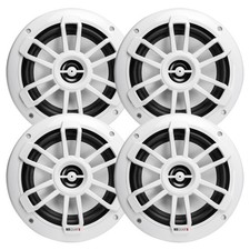 MB Quart NF1-116 Nautic Series Marine Coaxial Speakers, 6.5", White, 4 Pack