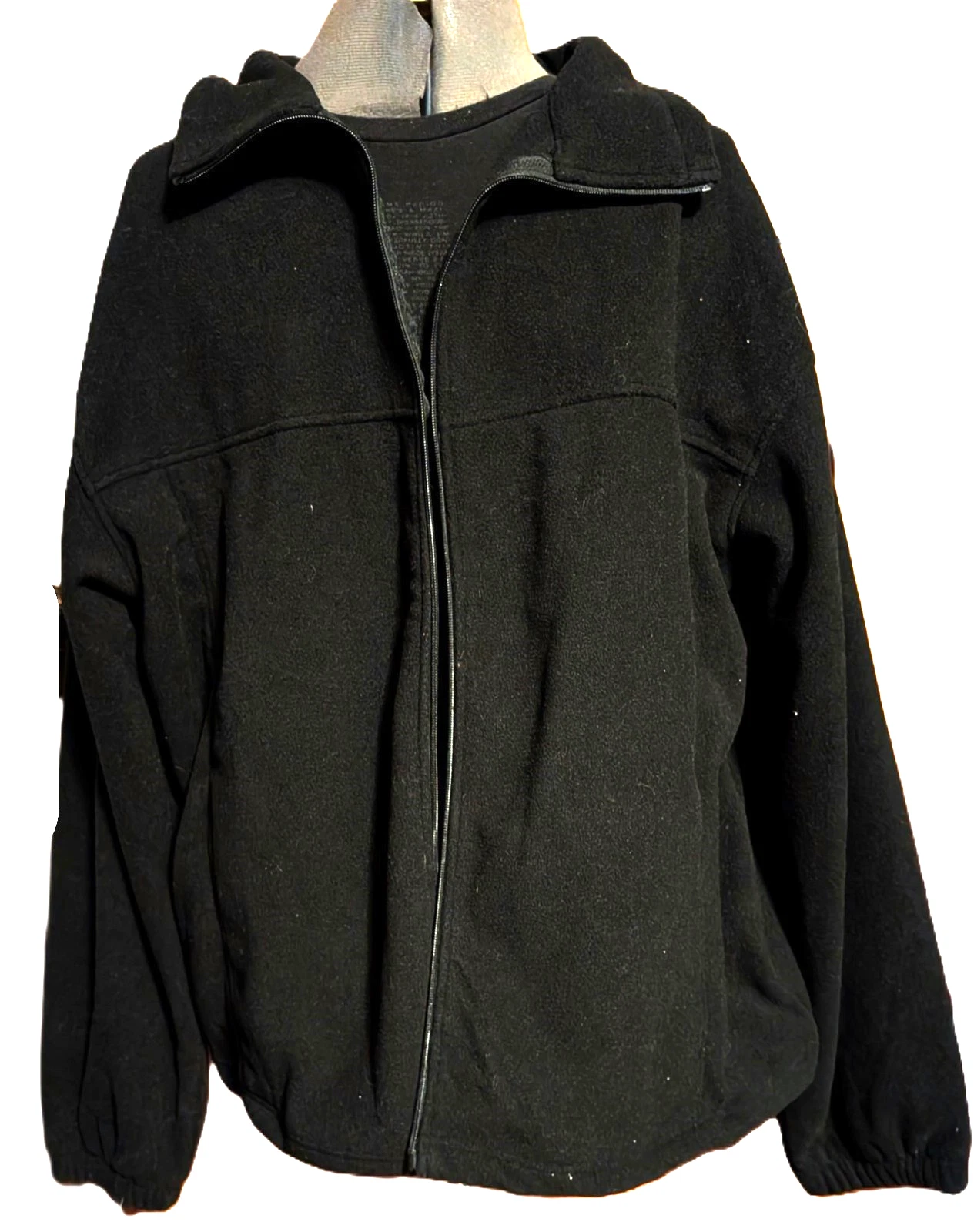 Men's Jacket,NWT Zip,Long Sleeve,Black Fleece,Pocket,Eco-Tech Apparel PET RESCUE