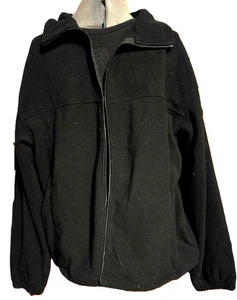 Veste pour hommes,NWT Zip, manches longues, Fleece noir, Pocket,Eco-Tech Apparel PET RESCUE