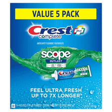 Crest Complete  Scope Outlast Ultra Toothpaste, 6.3 oz., 5 pk.