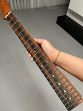 AAAAA Ebony Jumbo Stainless steel 22fret Roasted Flame Maple Guitar Neck Satin