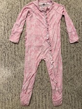 Bums & Roses Bamboo Pink Baby Girls Sleeper Size 6-9 Months