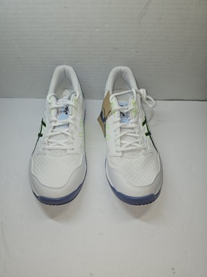 Size 10 Mens- ASICS Gel Rocket 11 White Blue Lime Box Damage