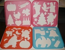 TUPPERWARE STENCILS Set of 4 Harder to Find Stencils