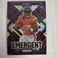 2025 Panini Prizm Purple Power Prizm RJ Harvey #16 Denver Broncos RC /49