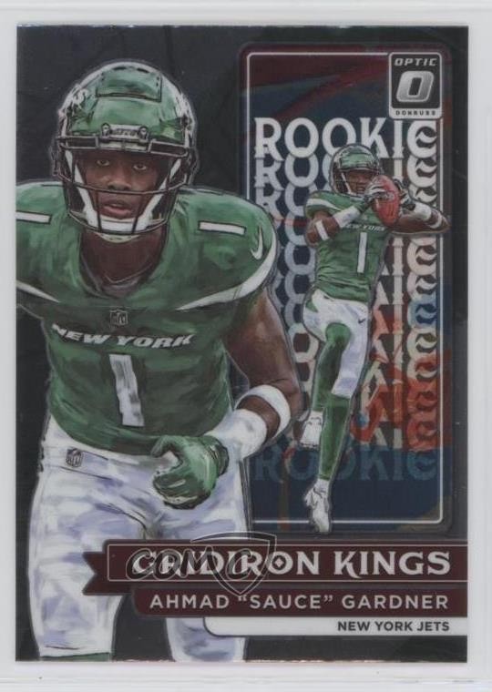 2022 Panini Donruss Optic Rookie Gridiron Kings Ahmad Gardner Sauce RC 09vk