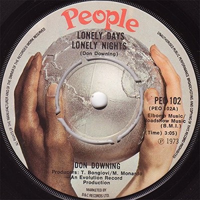 Don Downing - Lonely Days Lonely Nights - Used Vinyl Record 7 - G8100z