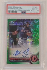 GEORGE VALERA 2022 Bowman 1st Chrome GREEN SHIMMER Auto/99💎PSA 10💎GUARDIANS RC