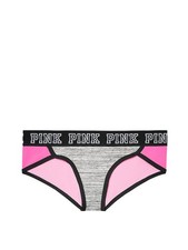 Victoria's Secret PINK Logo Hipster Panty Hot Pink/Heather Grey