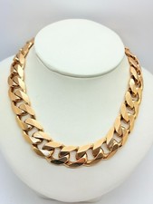 9ct Yellow Solid Gold SUPER HEAVY Curb Chain – 13.5mm – 24"