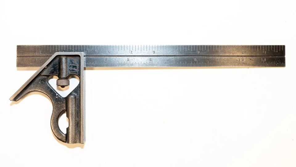 Vintage Goodell & Pratt Co. No. 4 Combination Square w/ Bubble 12" Tempered USA - Image 2 of 4