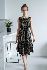 NWT Tommy Hilfiger Floral Belted Midi Dress Size 8