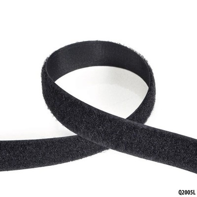 QSP Self Adhesive Hook and Loop Tape Top 1m x 20mm Black