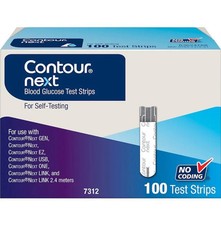 Contour Next Blood Glucose Test Strips 100 Count New in Box Exp. 09/30/2026