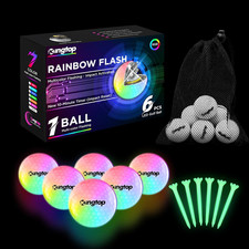 Upgraded Glow in the Dark Golf Balls - Super Bright Light up LED Golf Ball - wit