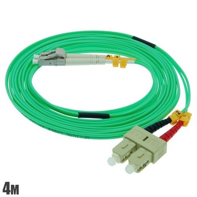 4M 13FT LC to SC 10G OM3 Duplex Multimode 50/125 Fiber Optic Optical Patch Cable