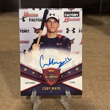 Coby Mayo 2019 Bowman Baseball Factory Under Armour Auto Rookie RC All-American