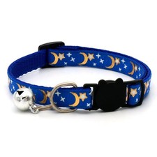 Breakaway Cat Collar With Moon  Stars Adjustable