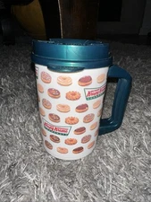 Krispy Kreme Doughnuts Whirley Warren Vintage 16oz Refillable Mug Plastic 