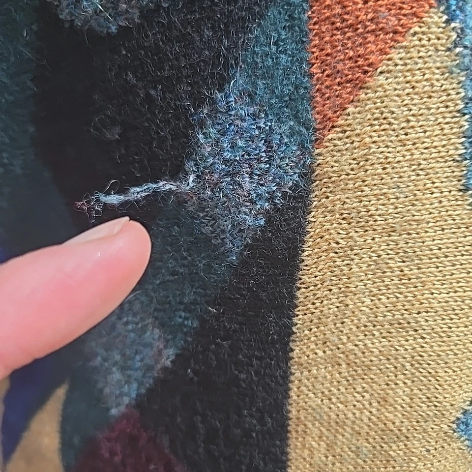 Винтажный мужской свитер St Croix средний размер абстрактный пуловер Cosby сделано в США - Изображение 4 из 4