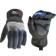 Wells Lamont FX3 Men's Indoor/Outdoor Work Gloves Black/Blue Medium