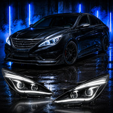 Full Led Headlights For Hyundai Sonata 2011-2014 Projector Animationsequential