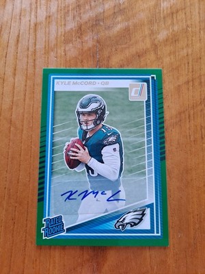 2025 Panini Donruss - Rated Rookie Kyle McCord #325 Green Autographs (AU, RC)