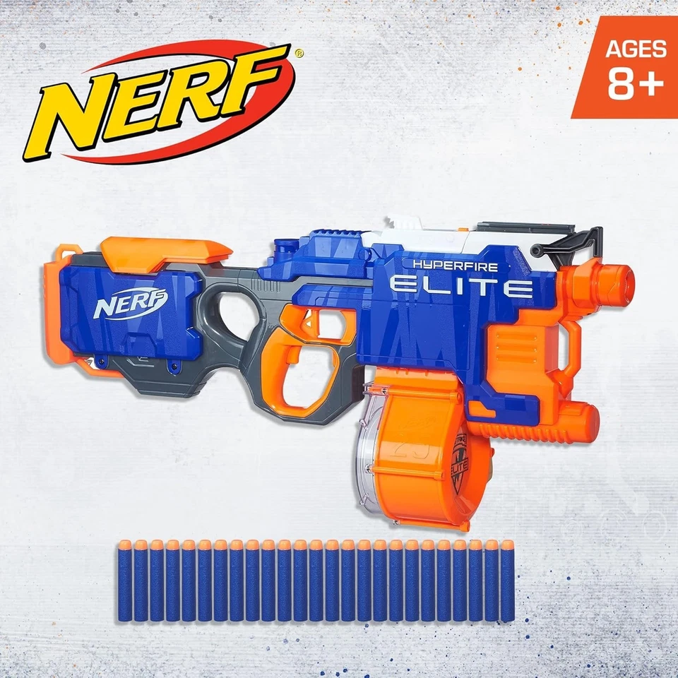 Nerf HyperFire Elite Blaster Motorized 25-Dart Drum 5 Darts/Sec w/ Darts - Image 2 of 4
