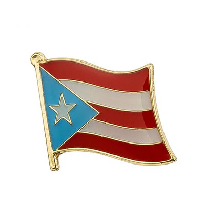 Puerto Rico Flag Lapel Pin 5/8'' x 5/8''