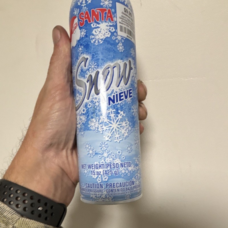 Santa Snow Spray 15 oz Christmas Decoration Indoor Outdoor Holiday Decoration