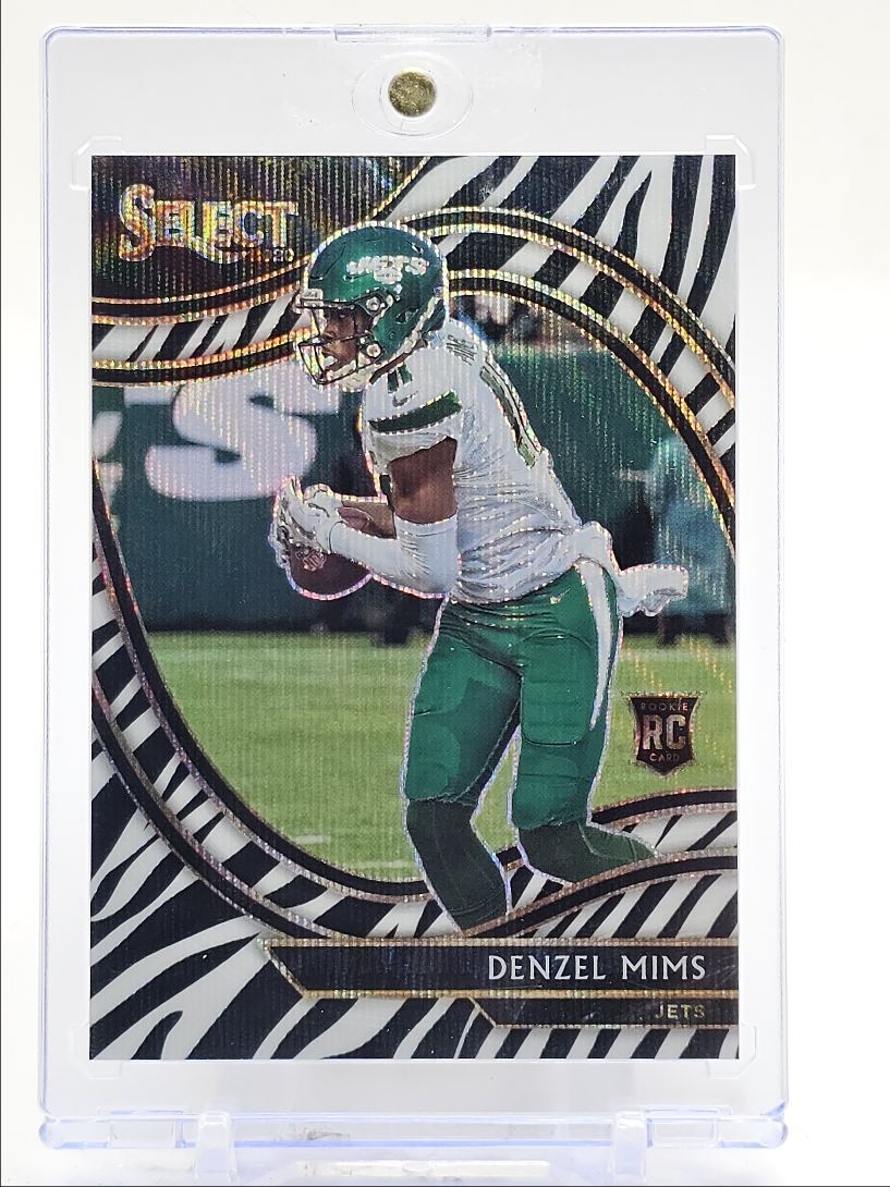 DENZEL MIMS 2020 SELECT FIELD LEVEL ROOKIE ZEBRA PRIZM SSP JETS RC Q6148