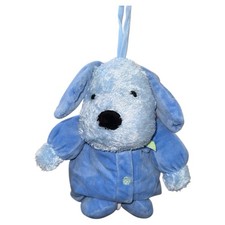 Carters Child of Mine Blue Dog Musical Plush Pull Crib Toy Rock A Bye Baby