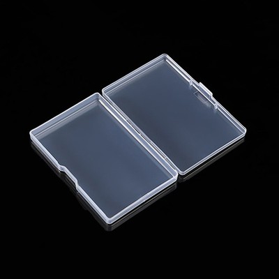 10pcs Rectangular Transparent Plastic Box Jewelry Card Stationery Storage Box
